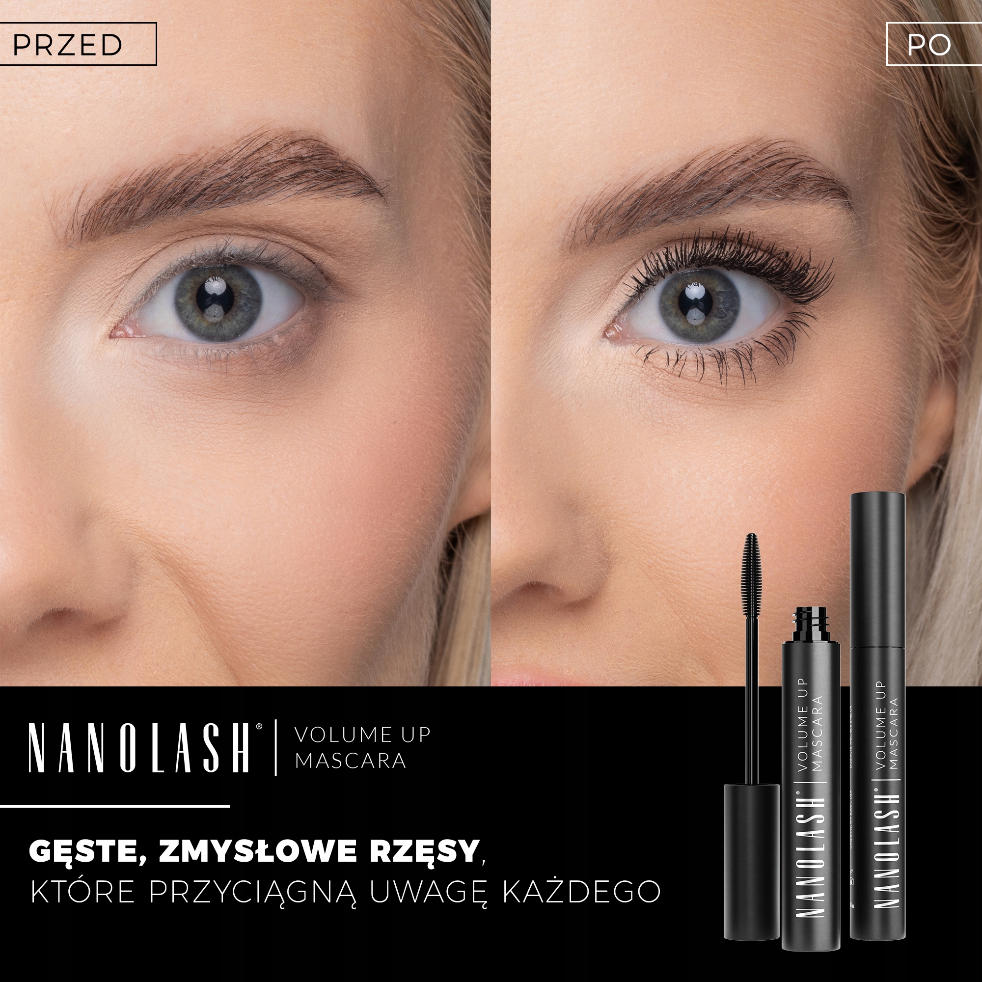 Pogrubiający tusz do rzęs Nanolash 10 ml - zwiększającą objętość maskara Kod producenta 5905669547710