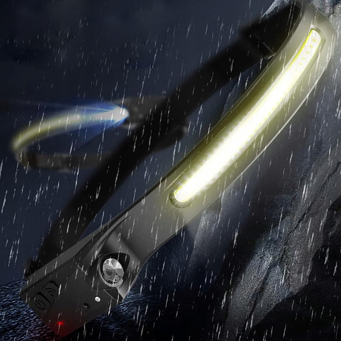 CZOŁÓWKA Latarka czołowa mocna na akumulator czujnik ruchu prezent dla taty Rodzaj czołowa