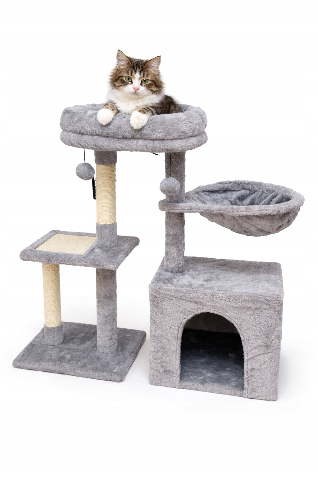 Drapak dla kota 80 cm domek hamak legowisko drzewko stabilny F061