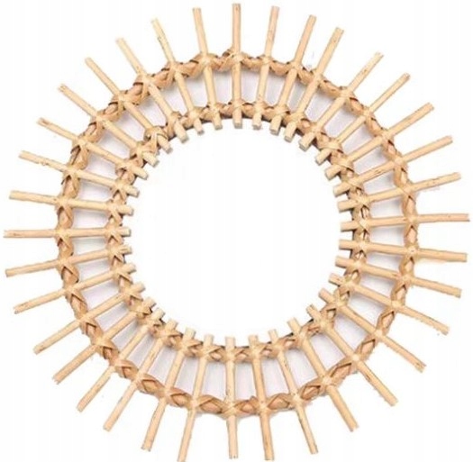 

Lustro Ratanowe Ø 50CM Okrągłe Słońce Ścienne Boho
