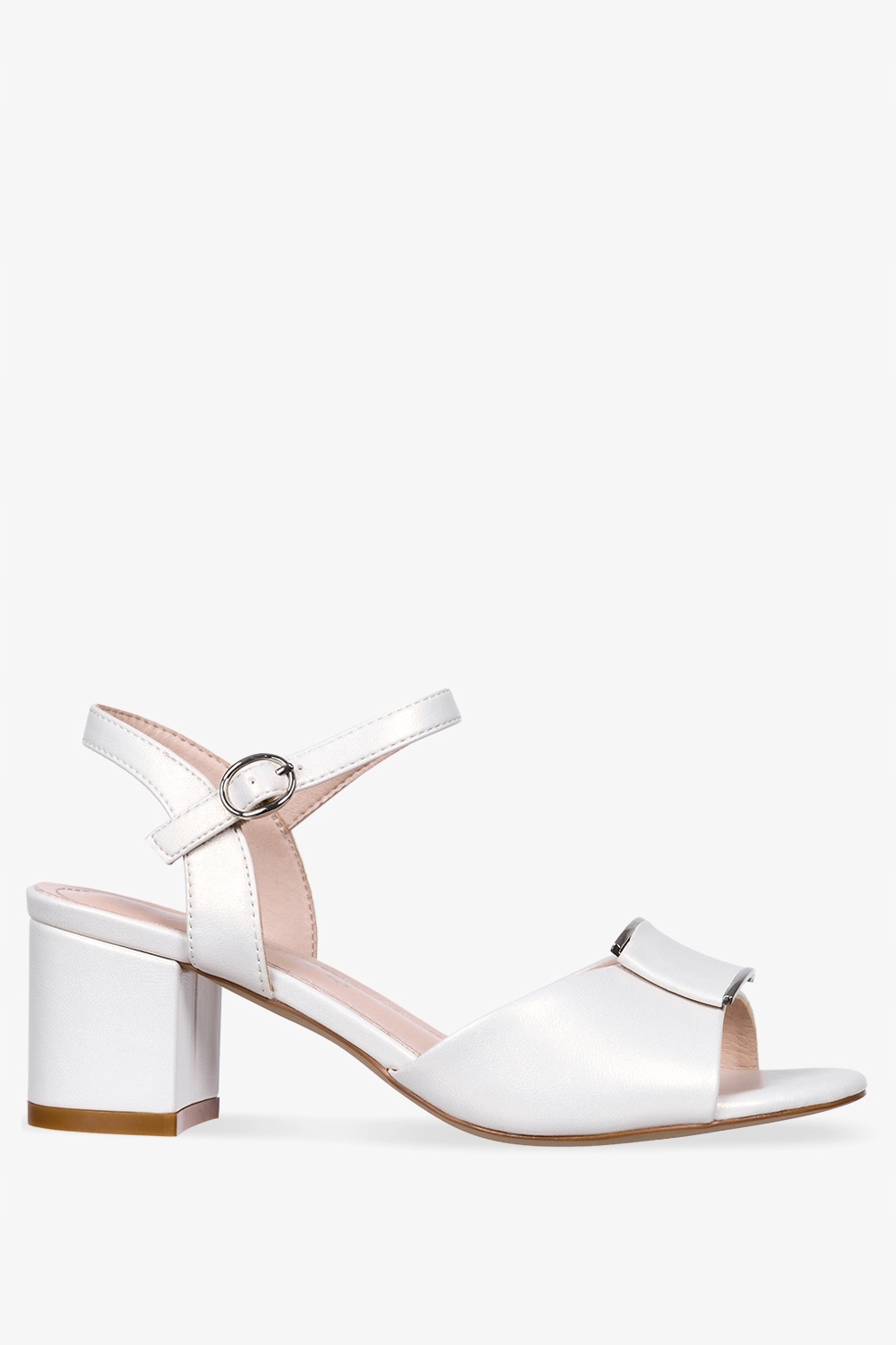 SANDAŁY DAMSKIE PERŁOWE NA NISKIM OBCASIE MODNA OZDOBA WKŁADKA SKÓRA r 37 Stan opakowania oryginalne