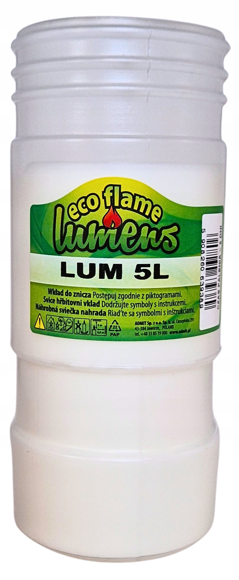 6x Wkład parafinowy Lumens - do 5 dni palenia