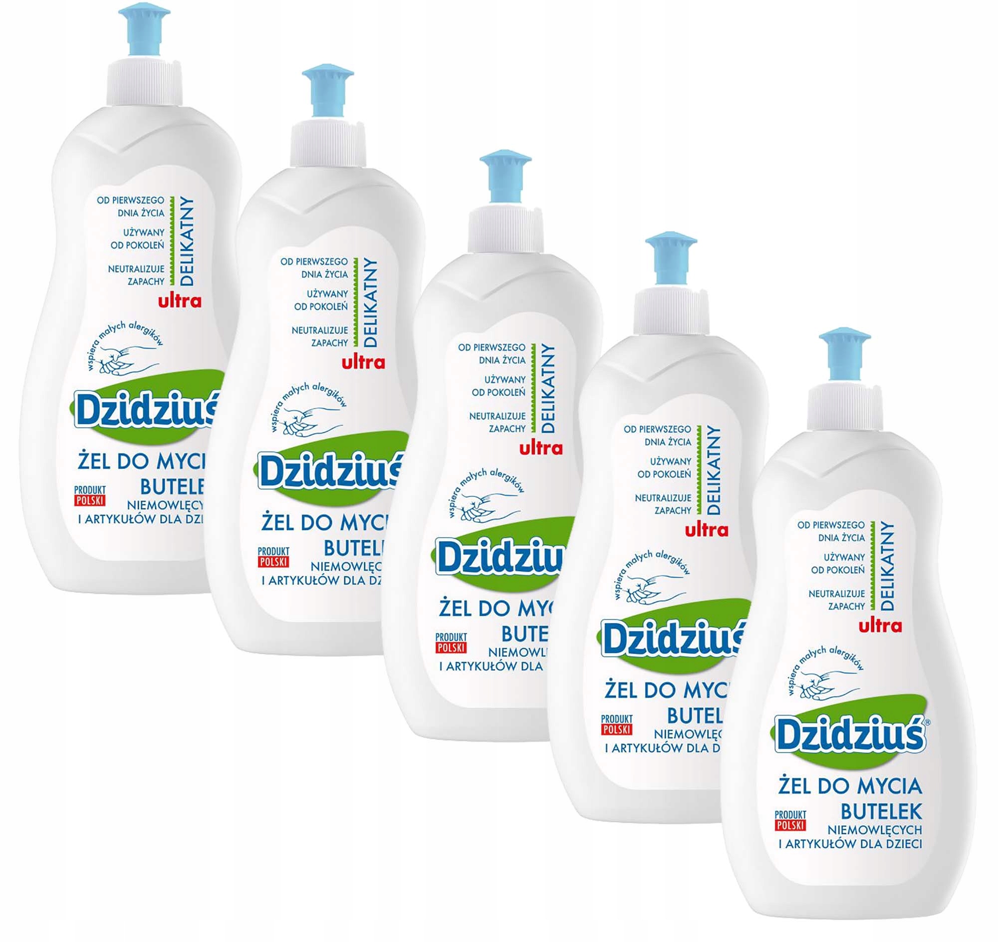 DZIDZIUŚ DELIKATNY PŁYN ŻEL MYCIA BUTELEK i AKCESORIÓW NIEMOWLĘCYCH 500ML