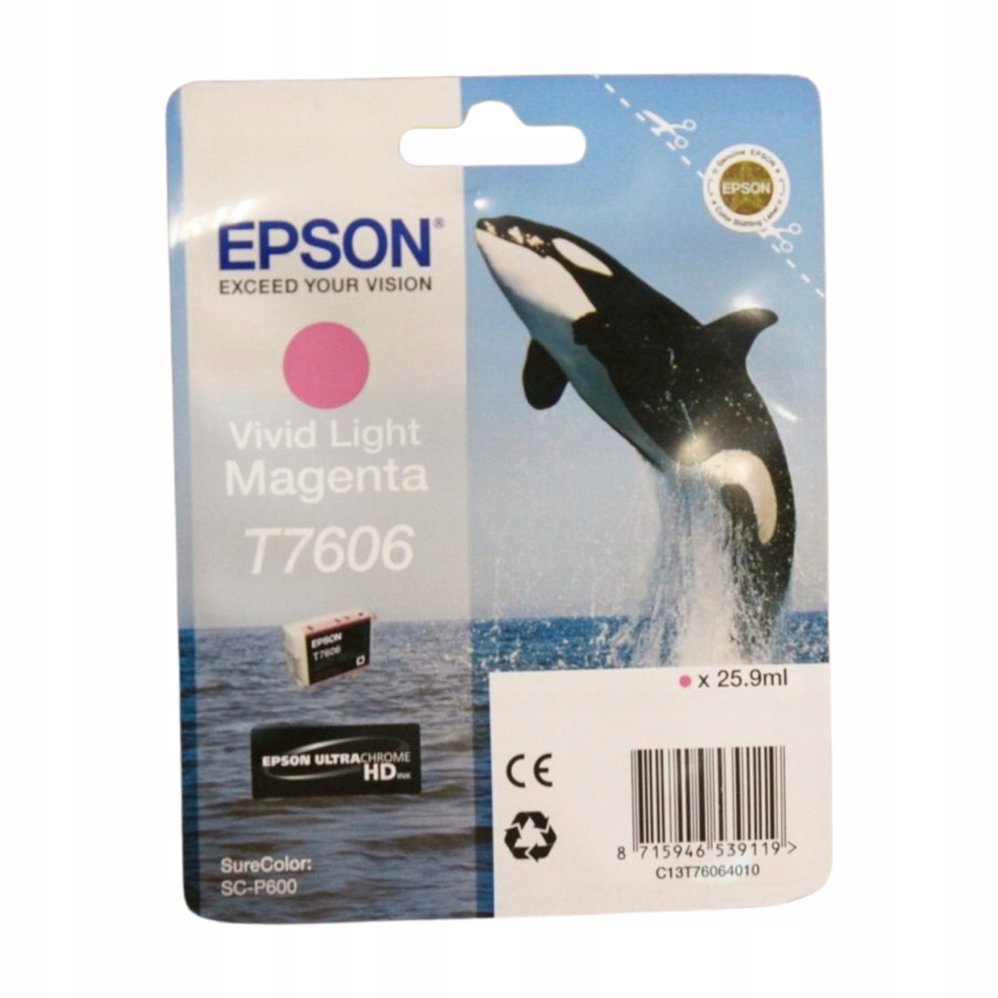 Epson T7606 C13T76064010 light mag tusz 25 oryginał
