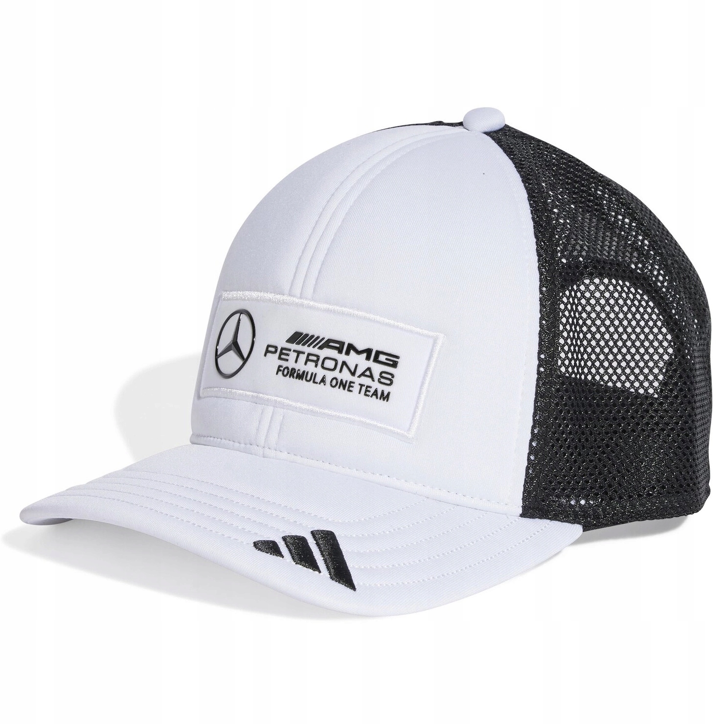 Čepice Mercedes Amg Petronas F1 adidas 2025 Logo Trucker bílá