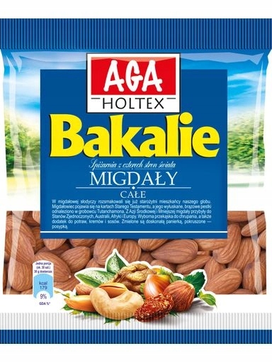 Levně 8 x Aga Holtex Mandle celé 60 g Bakalie
