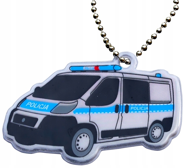 

Odblaskowa Zawieszka Odblask Brelok Policja Auto