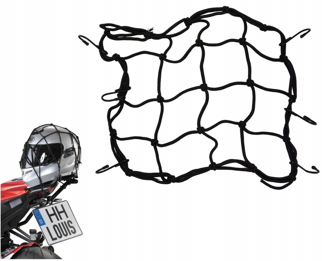 

Siatka Bagażowa Na Motor Quad Rower Kask 6 Haków