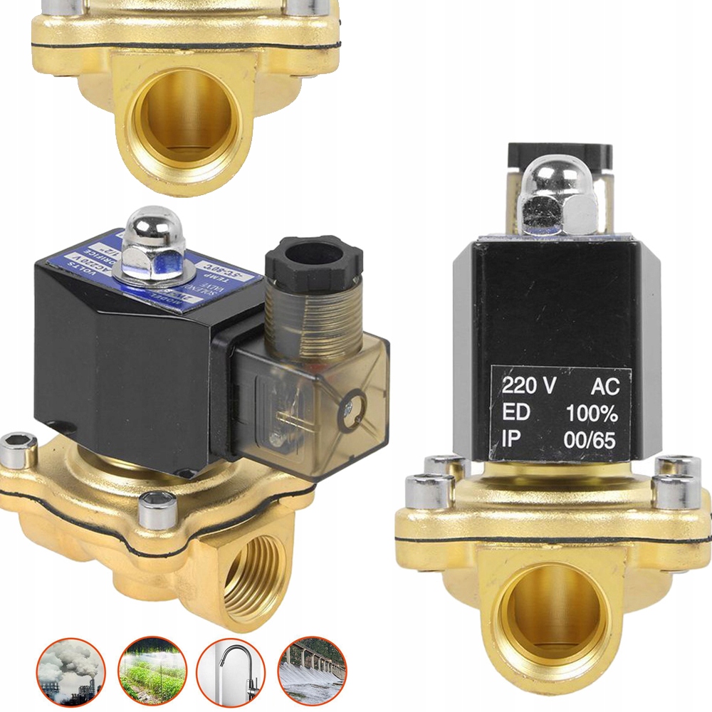 1" Elektromagnetický Ventil Mosaz Nc 0-10MPA 220V