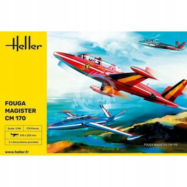 Fouga Magister CM 170Heller 30510 měřítko 1/48