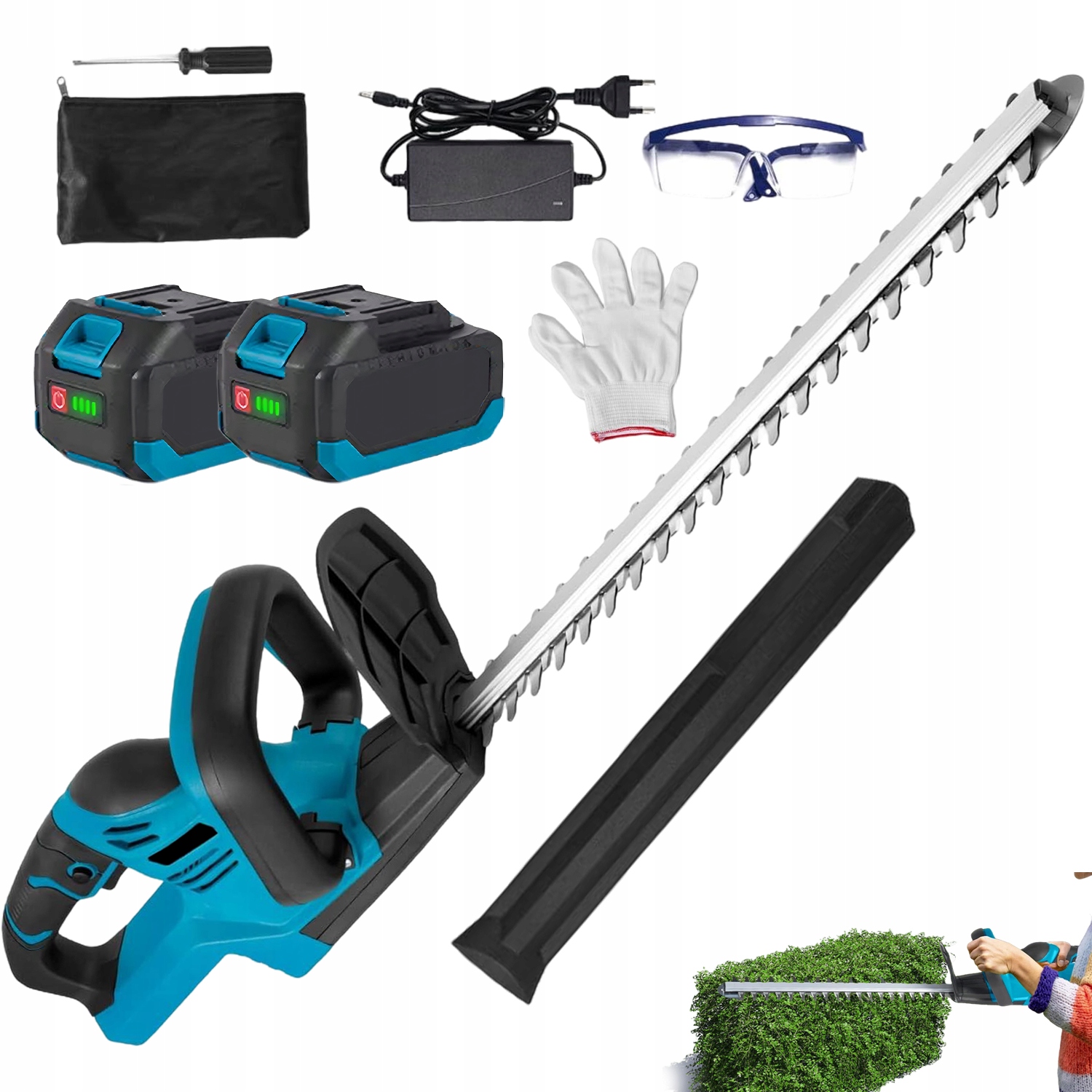 Elektrické Nůžky Na Živý Plot Keřů Větví Zahradní nůžky 15000 ot/min 51 cm