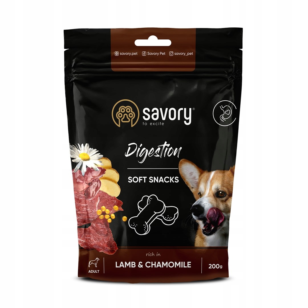 Savory psí pamlsek s jehněčím masem a heřmánkem 6x200g