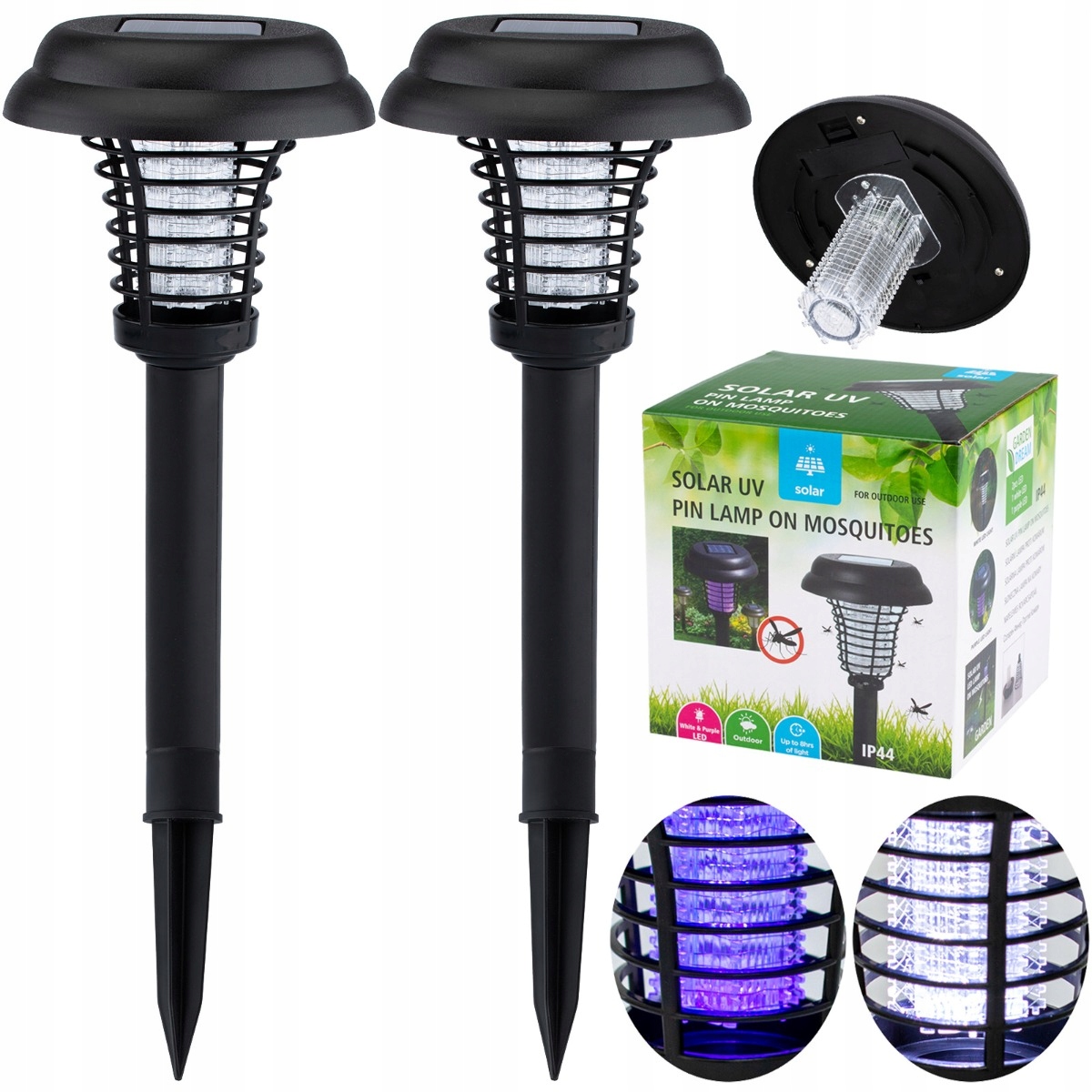 

2x Lampa Ogrodowa Solarna Led Wbijana Uv na owady