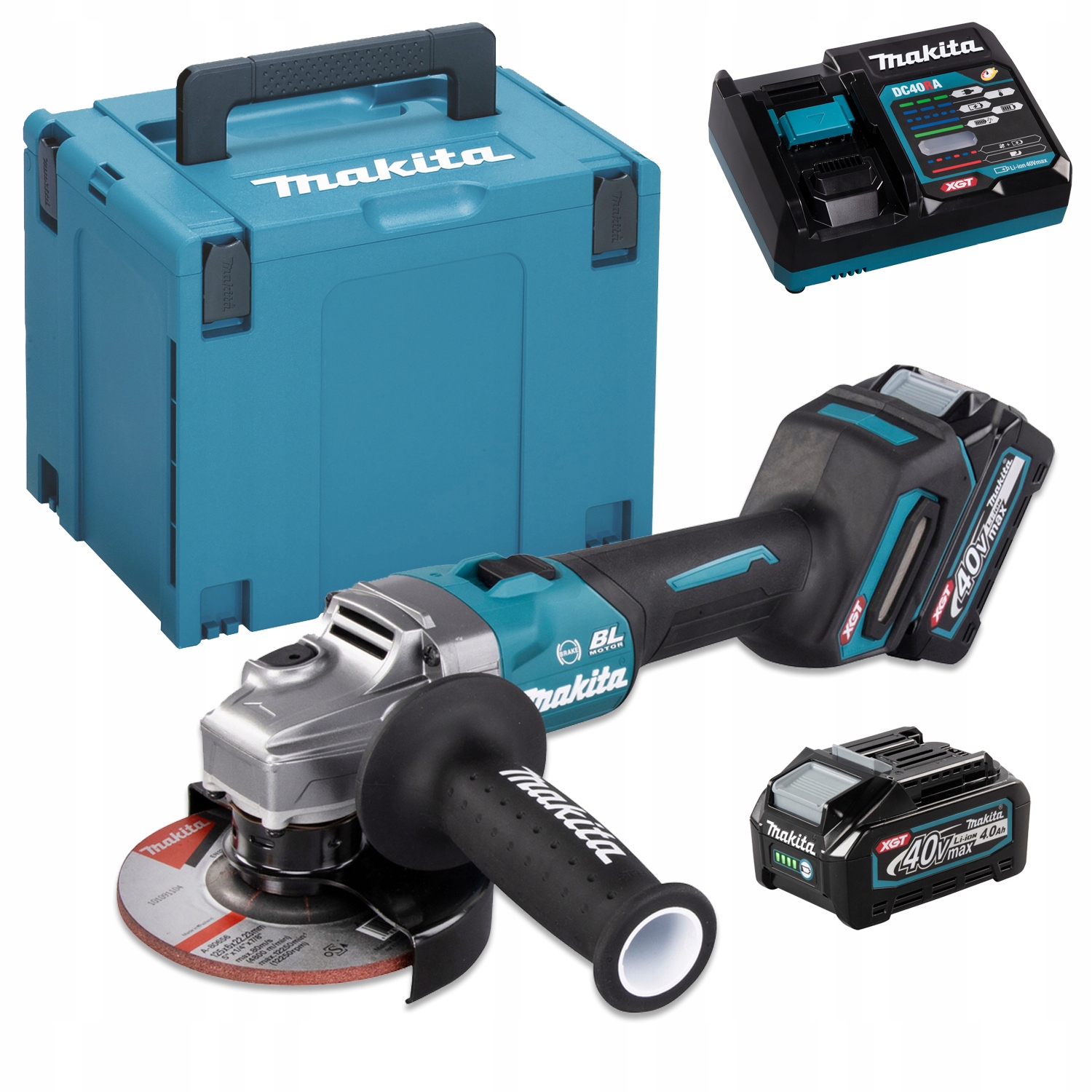 Makita GA005GM201 Szlifierka kątowa 2x4Ah 40V Xgt