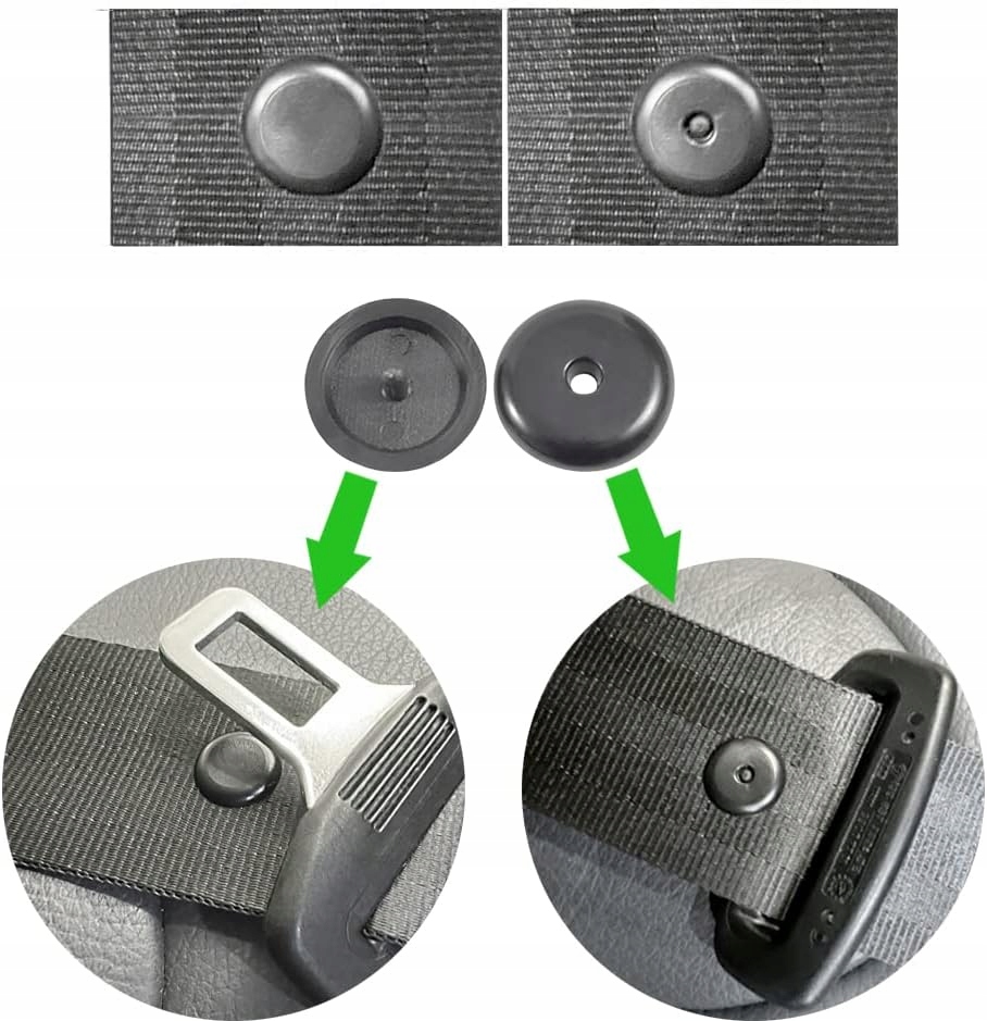 BLOKADA KLAMRY PASÓW BEZPIECZEŃSTWA PIN SPINKA OGRANICZNIK CZARNA Producent części Inny