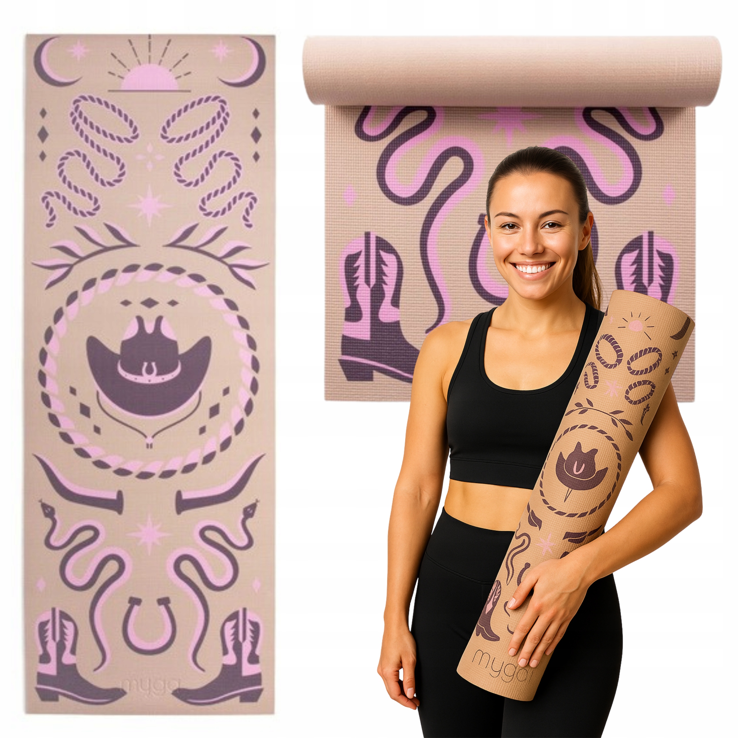 Mata do ćwiczeń jogi myga Cowgirl 6mm