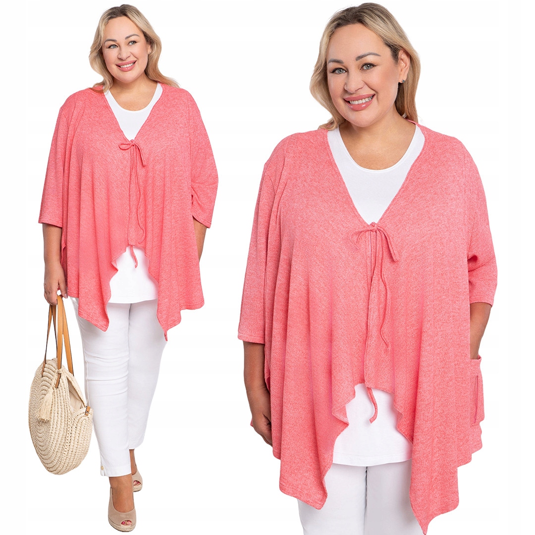 Korálový svetr s kapsou 58/60