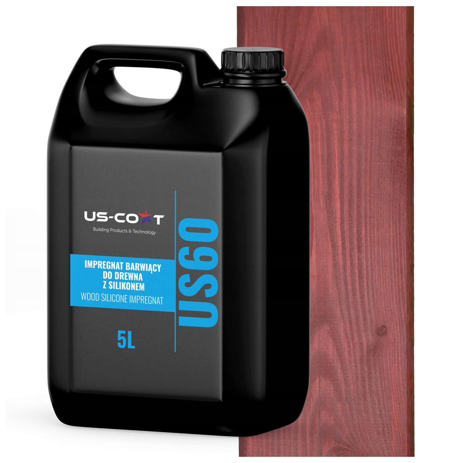 Barvící Impregnat Na Dřevo Se Silikonem 2v1 Altán Desky Barva Višeň 5L