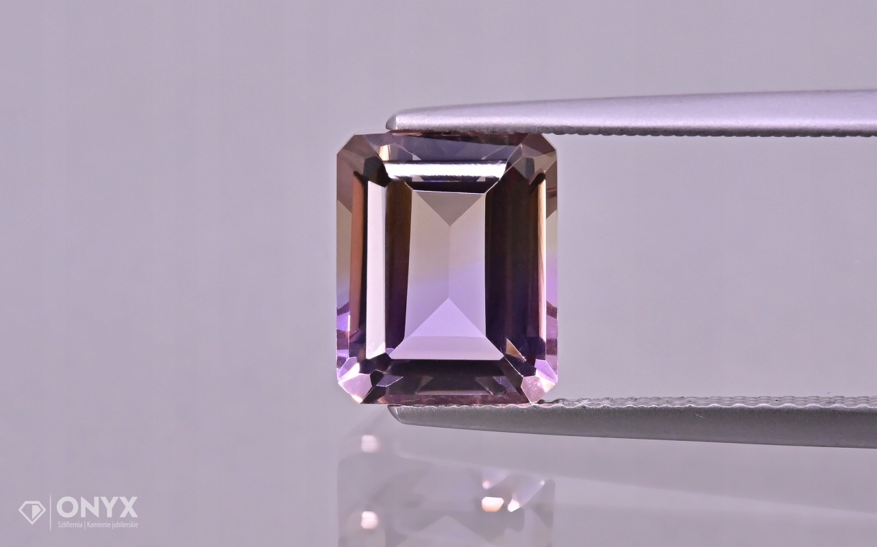 Ametrin fazetovaný oktagon 10x8 mm