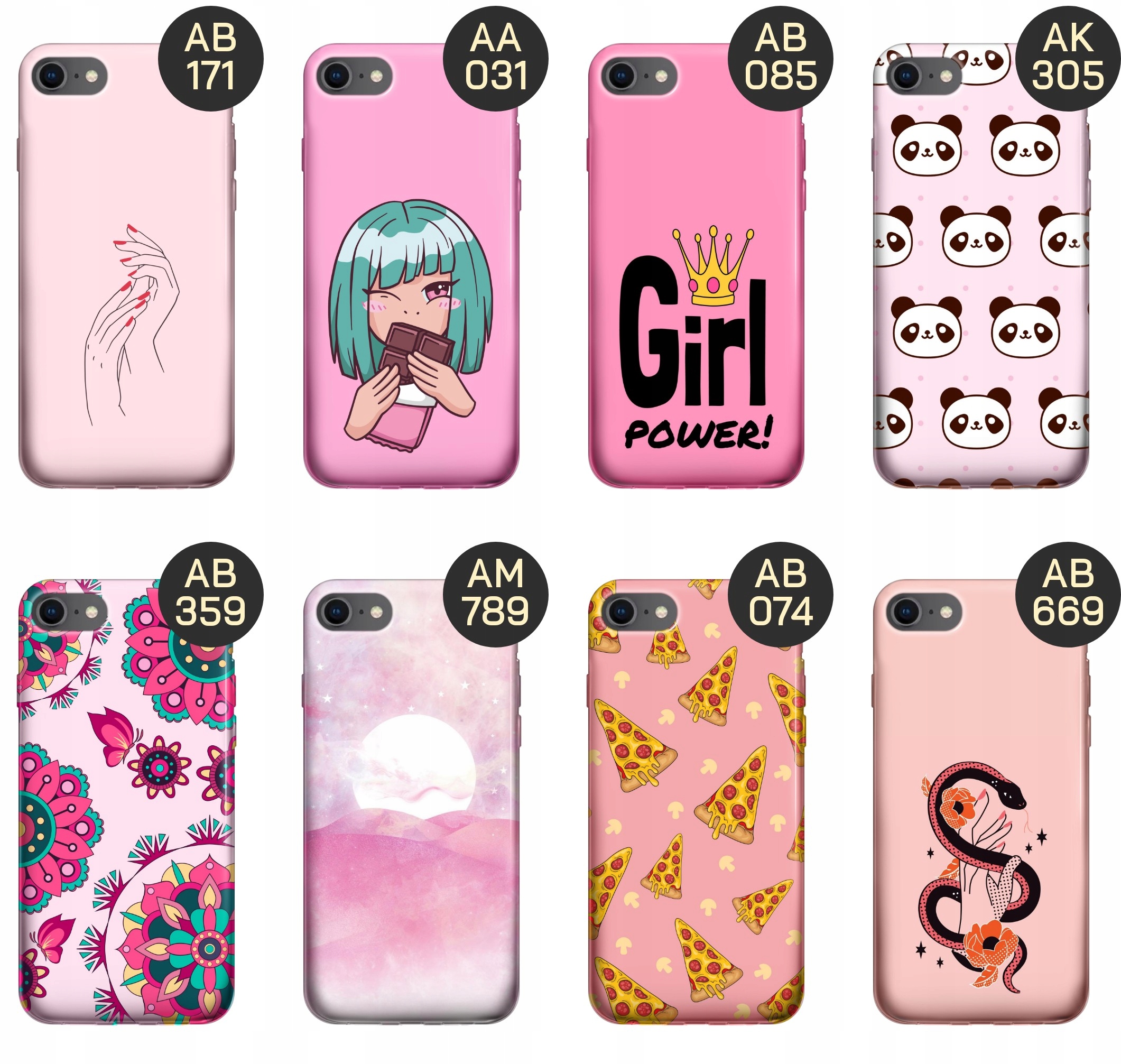 ETUI DO IPHONE 7/8/SE 2020 WZORY RÓŻOWE GOLDEN ROSE PUDROWY RÓŻ OBUDOWA Kolor różowy