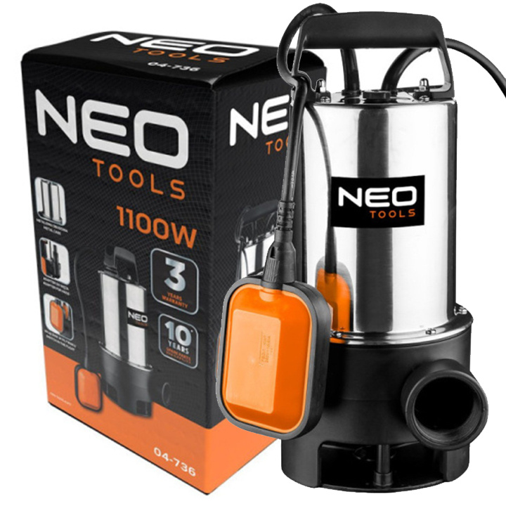 Ponorná pumpa na špinavú vodu 1100 W 04-736 Neo Tools