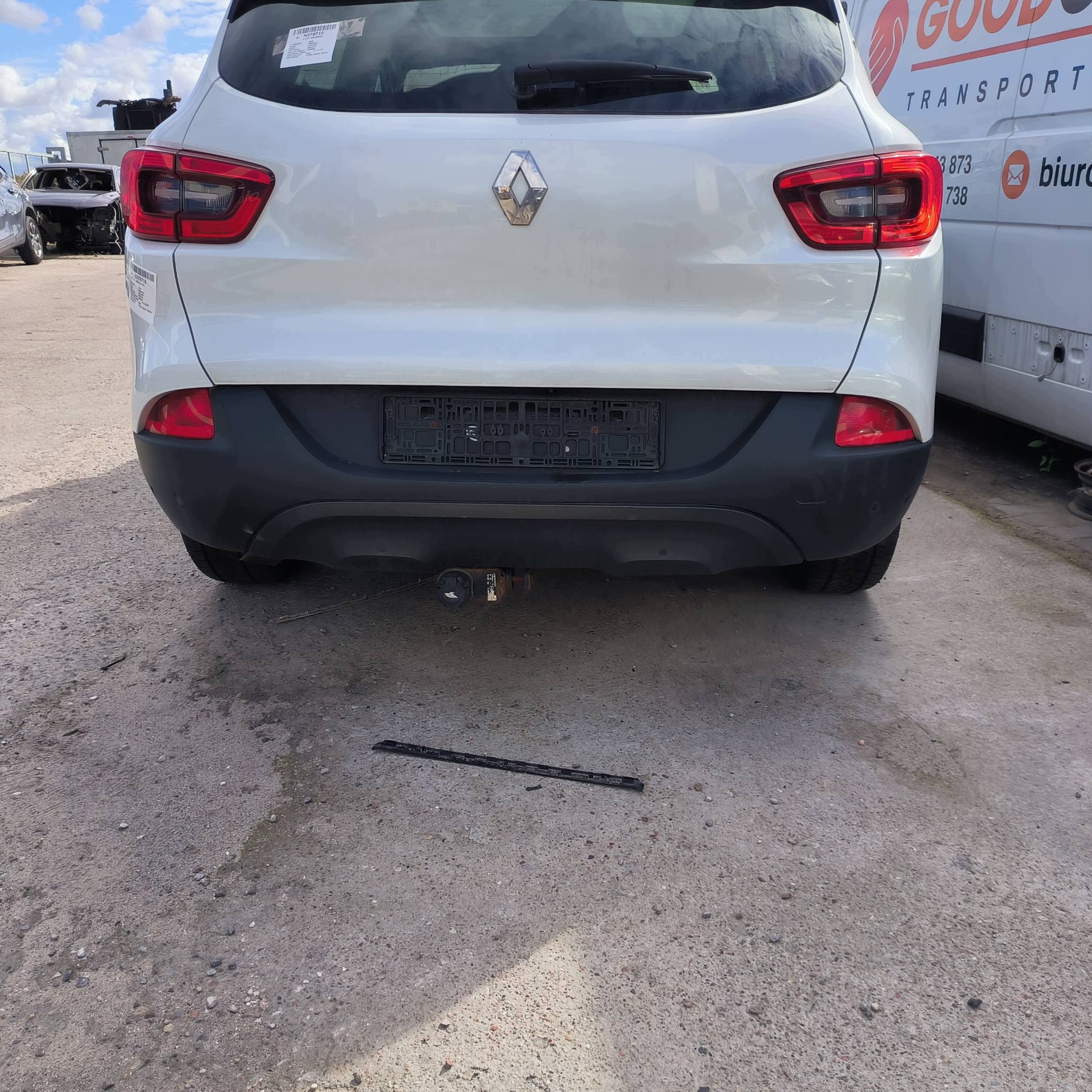 bumper rear part TEQNC RENAULT KADJAR white