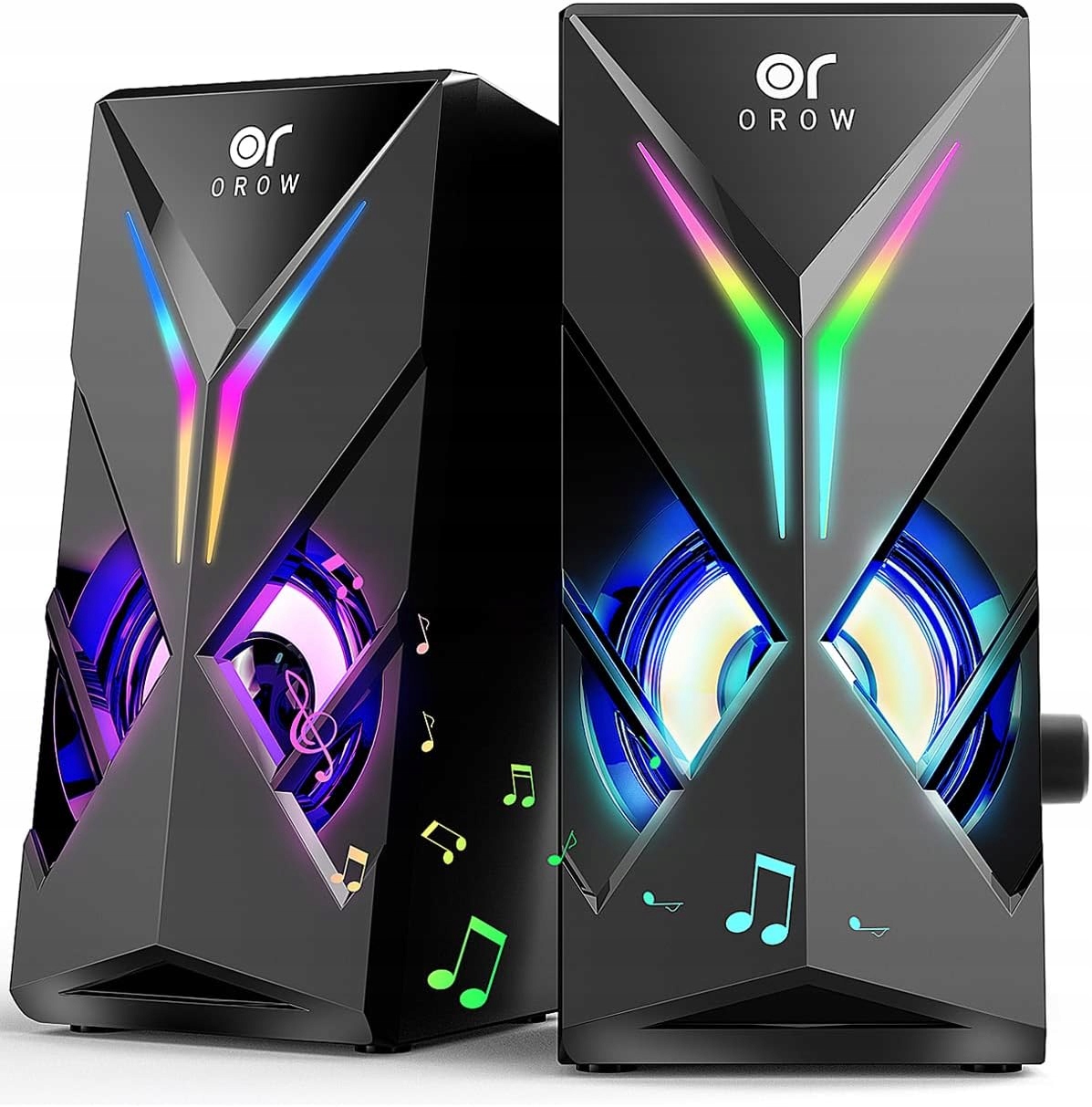 OROW Głośniki Gamingowe RGB 10W USB 35mm LED Do Komputera i PC — miniatura 7