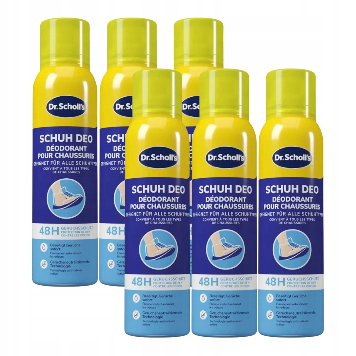 6 x Deodorant do bot Scholl Fresh Step 150 ml