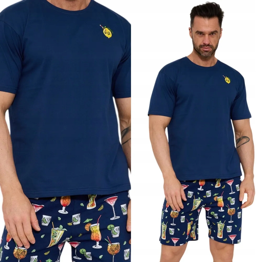 Pánské Pyžamo Cornette 326 Fresh XXL 52 Tmavě modrá