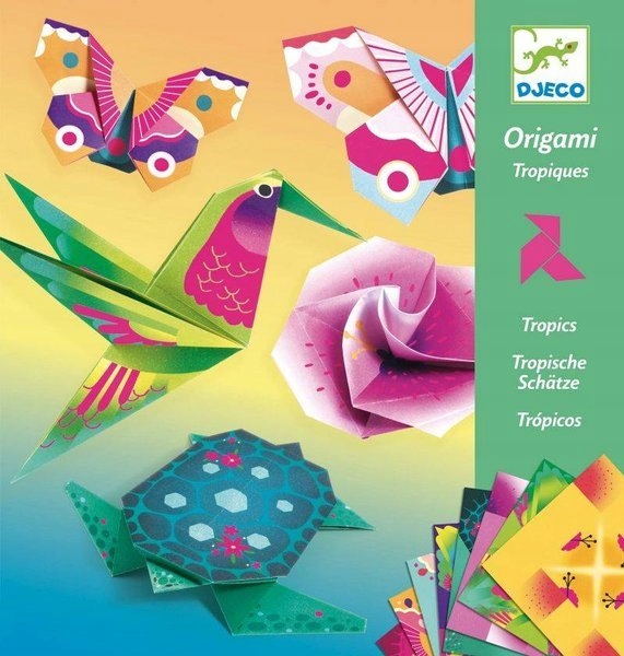 

Origami zestaw kreatywny neonowe Tropiki Djeco 5+