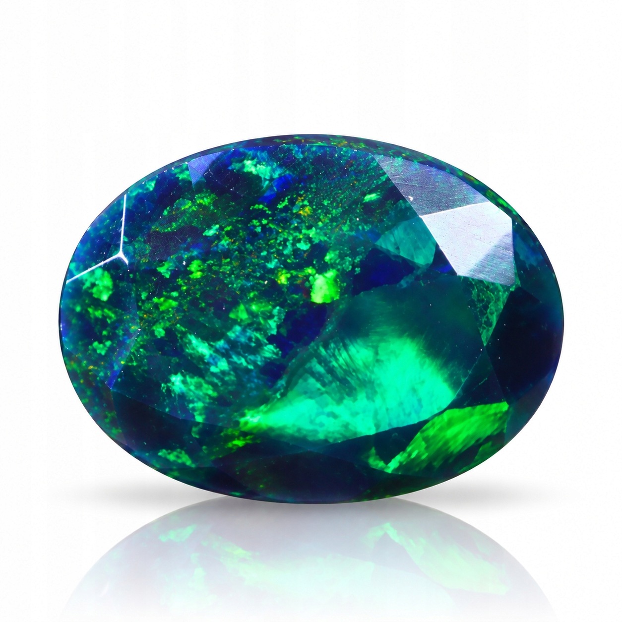 Přírodní opál černý 1.58 ct Ovál Etiopie certifikát Wbd