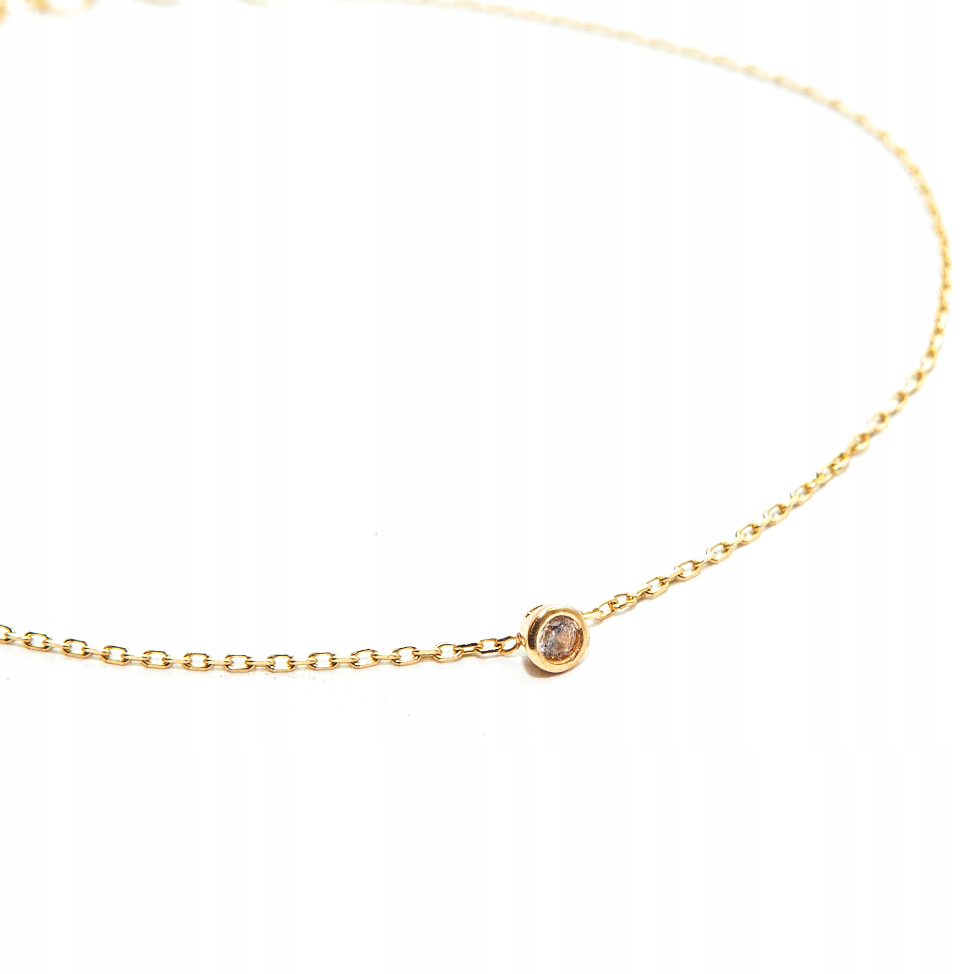 Zlatý náramek se zirkonem zlato 585 zirkon elegantní minimalistický