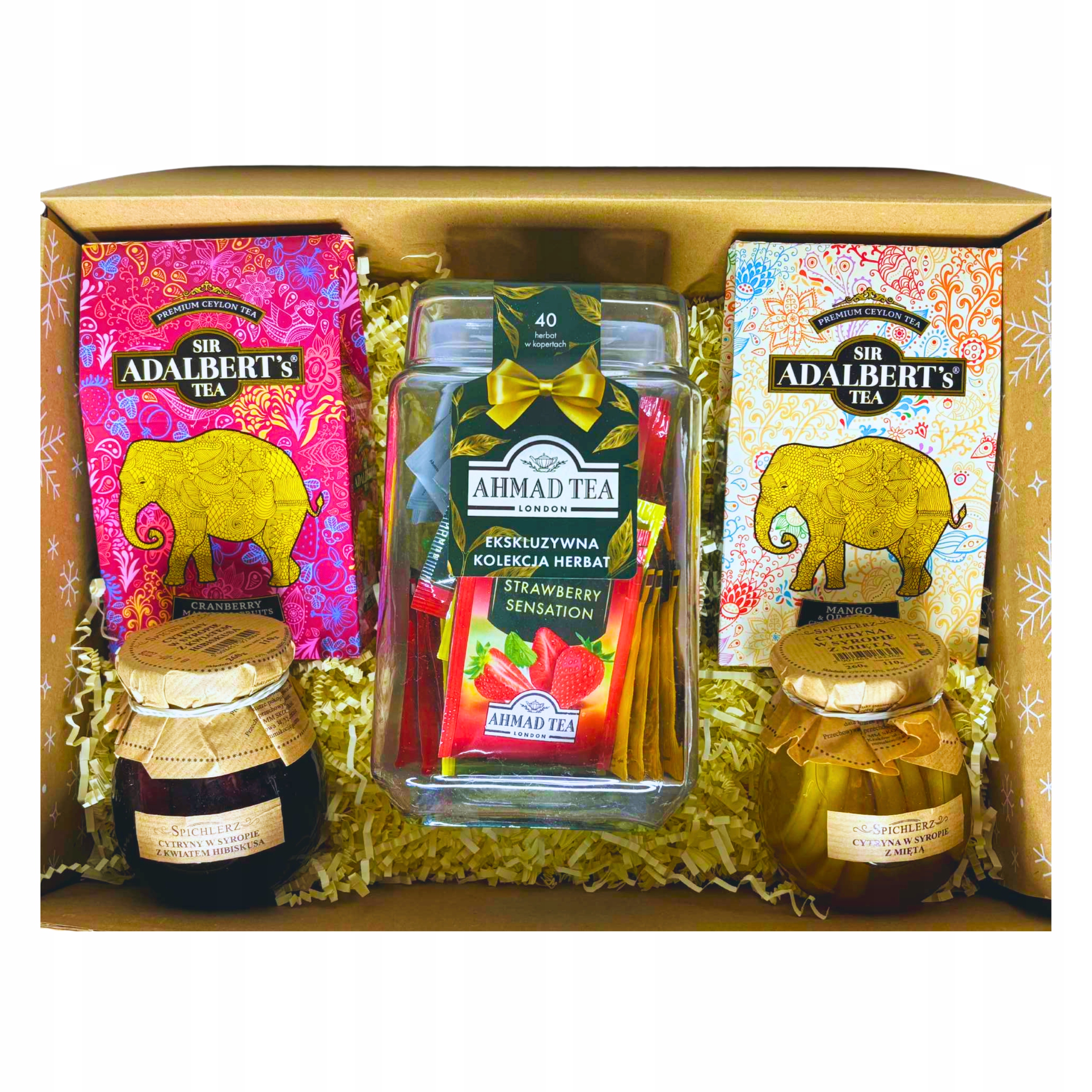 Vánoční Box s kolekcí Čajů ve sklenici a citronem Dárková Sada