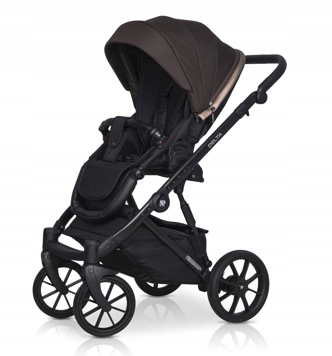 POLSKI WÓZEK WIELOFUNKCYJNY 3w1 Z FOTELIKIEM / RIKO BASIC DELTA CHOCOLATE Liczba kół 4