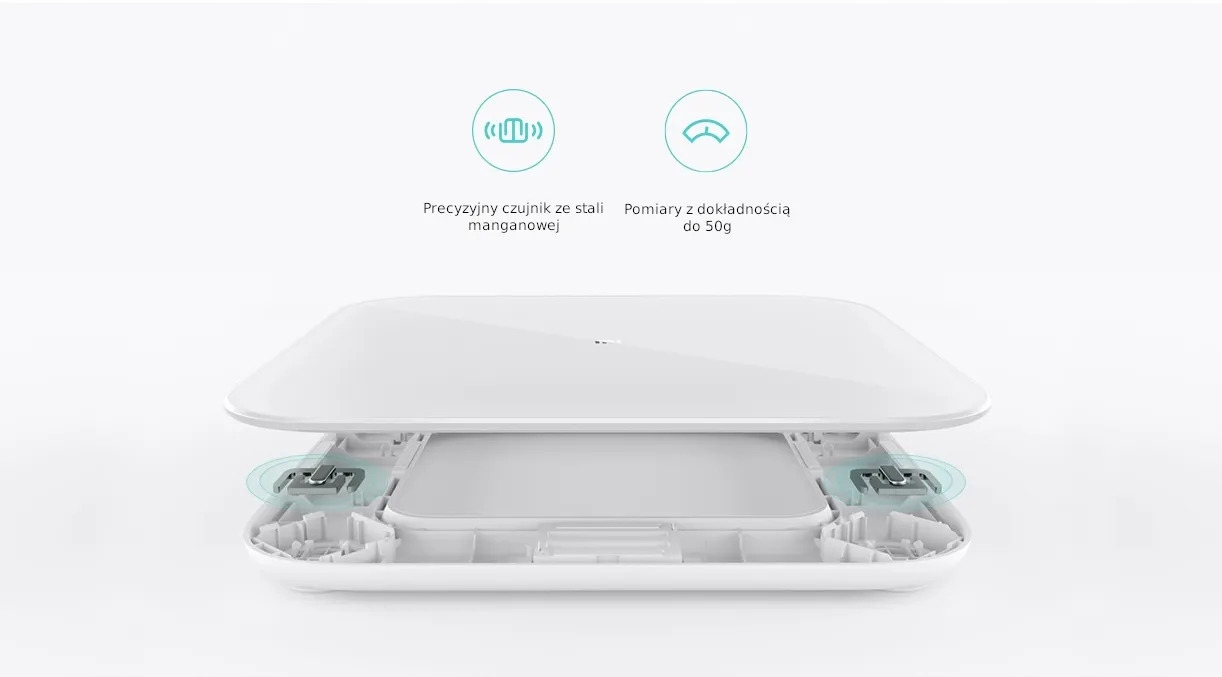 INTELIGENTNA Waga Łazienkowa Sportowa XIAOMI MI SMART SCALE 2 + APLIKACJA Materiał platformy szkło