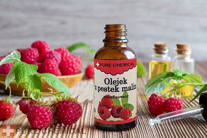 OLEJ Z PESTEK MALIN NIERAFINOWANY NATURALNY ZIMNO TŁOCZONY 1L Opakowanie butelka