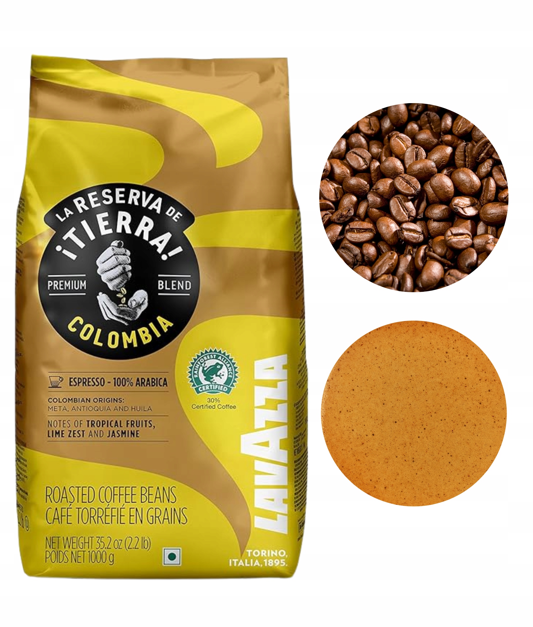 Levně Lavazza Tierra Colombia káva Arabica 1 kg