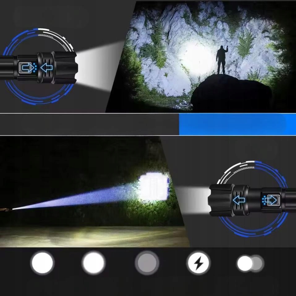 LATARKA LED TAKTYCZNA - 3000 LUMENÓW POLICYJNA WOJSKOWA WODOODPORNA Źródło światła LED