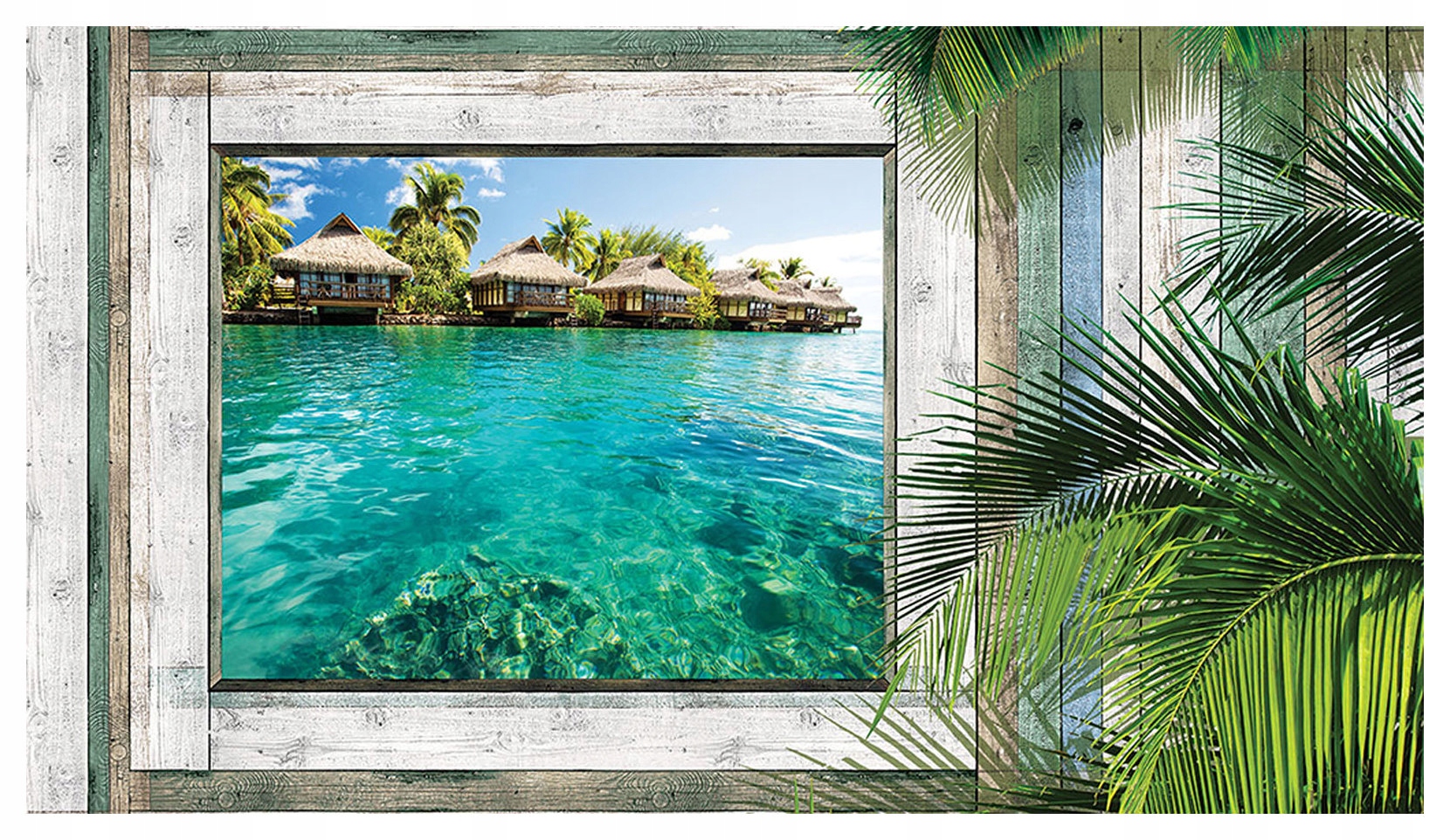 Fototapeta Maldivy Rajská lagúna Tropická vinylová krajina 312x219 lepidlo