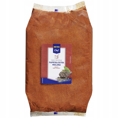 Levně Metro Chef Ostrá mletá paprika 1,17 kg – intenzivní koření na maso