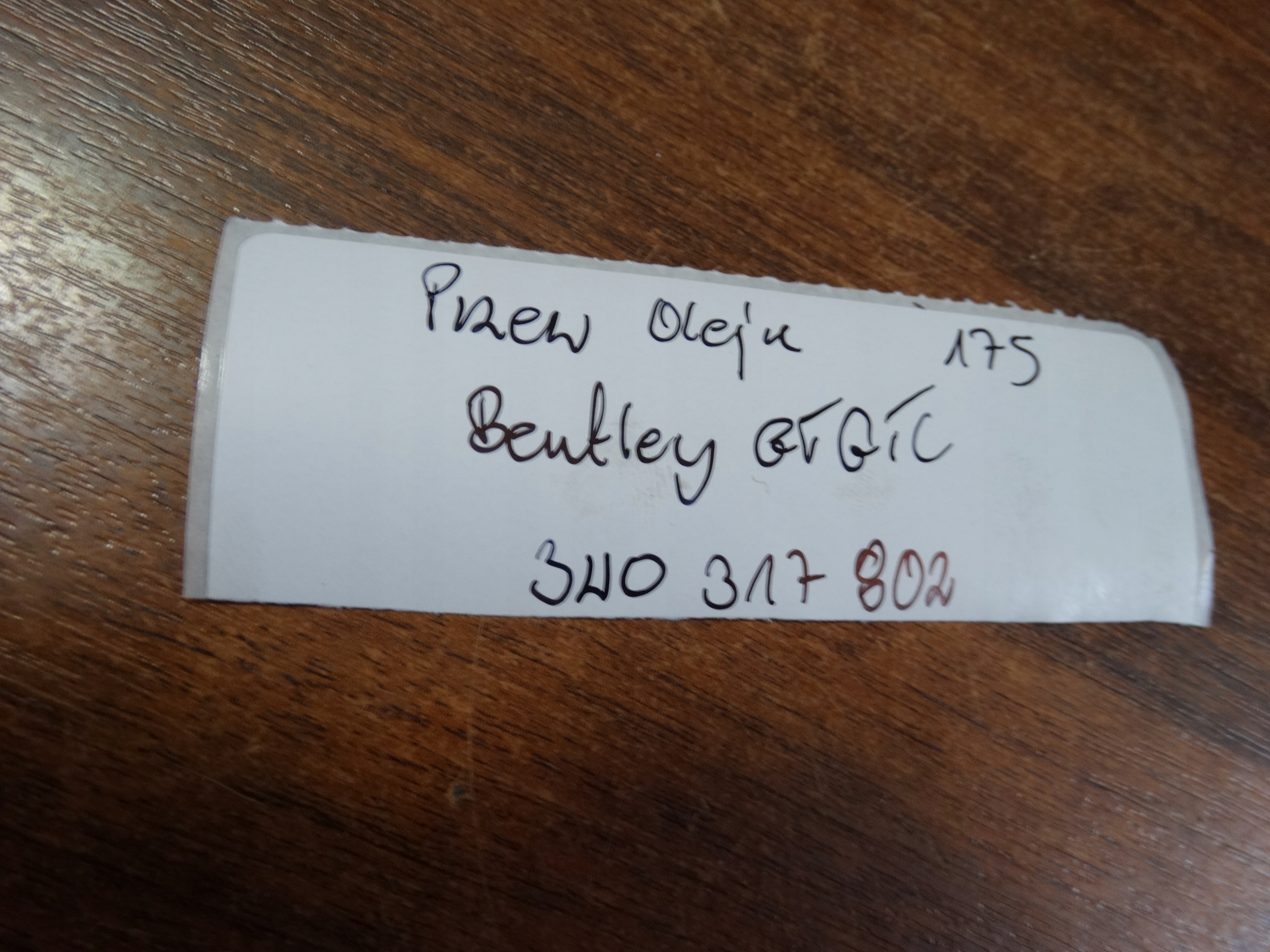 ÖLLEITUNG GETRIEBE GETRIEBE BENTLEY GT GTC 1