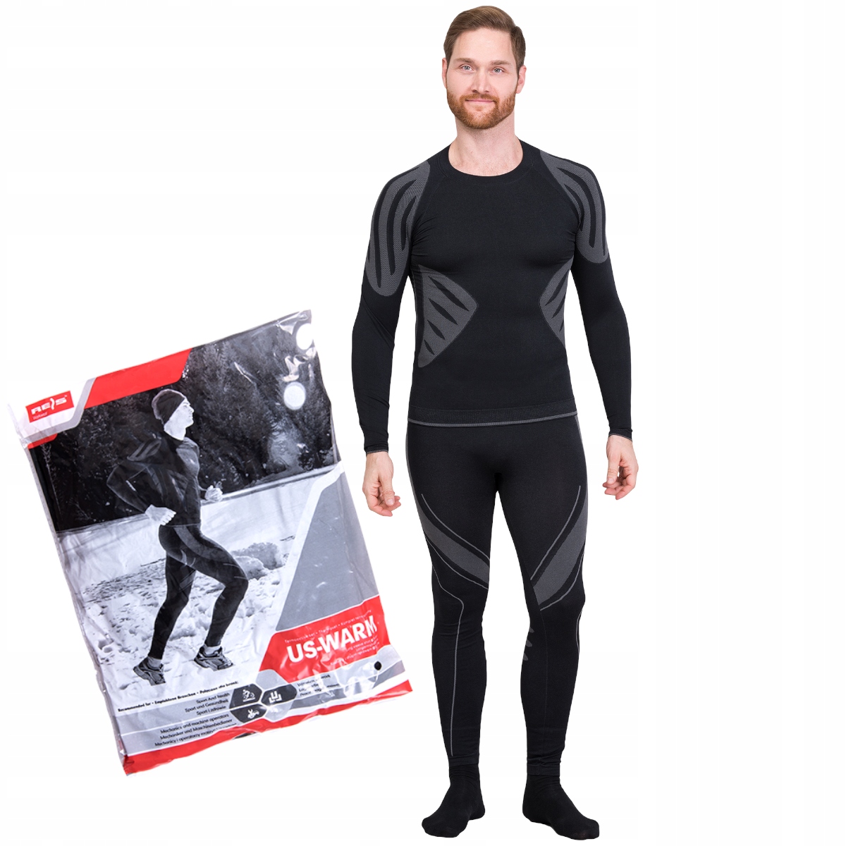 Bielizna termiczna termoaktywna, komplet, Us-warm r. L XL