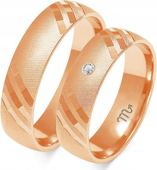Zlatý snubní prsten pro pár 585 vel. 20 21 22 Elegantní klasický gravírování