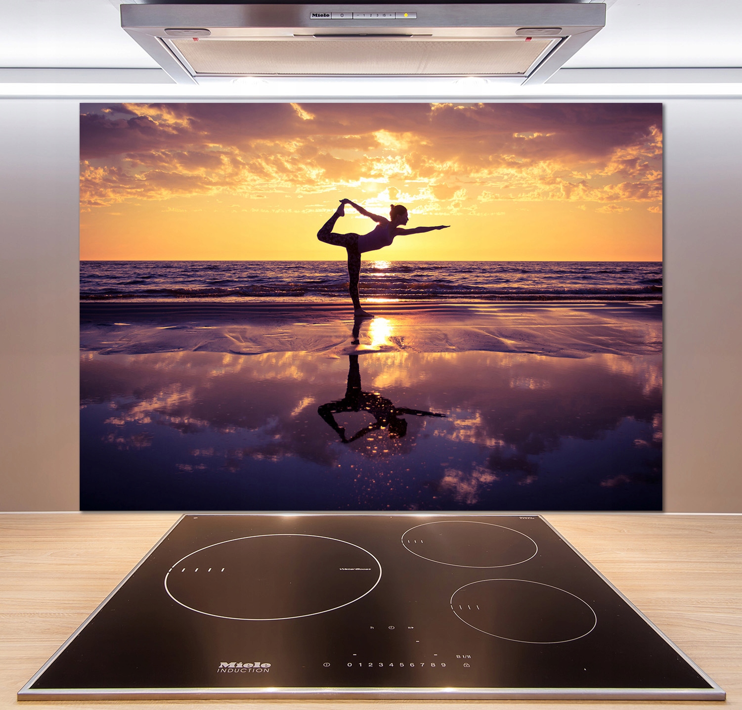 

Panel do kuchni Joga na plaży 100x70 cm + Klej