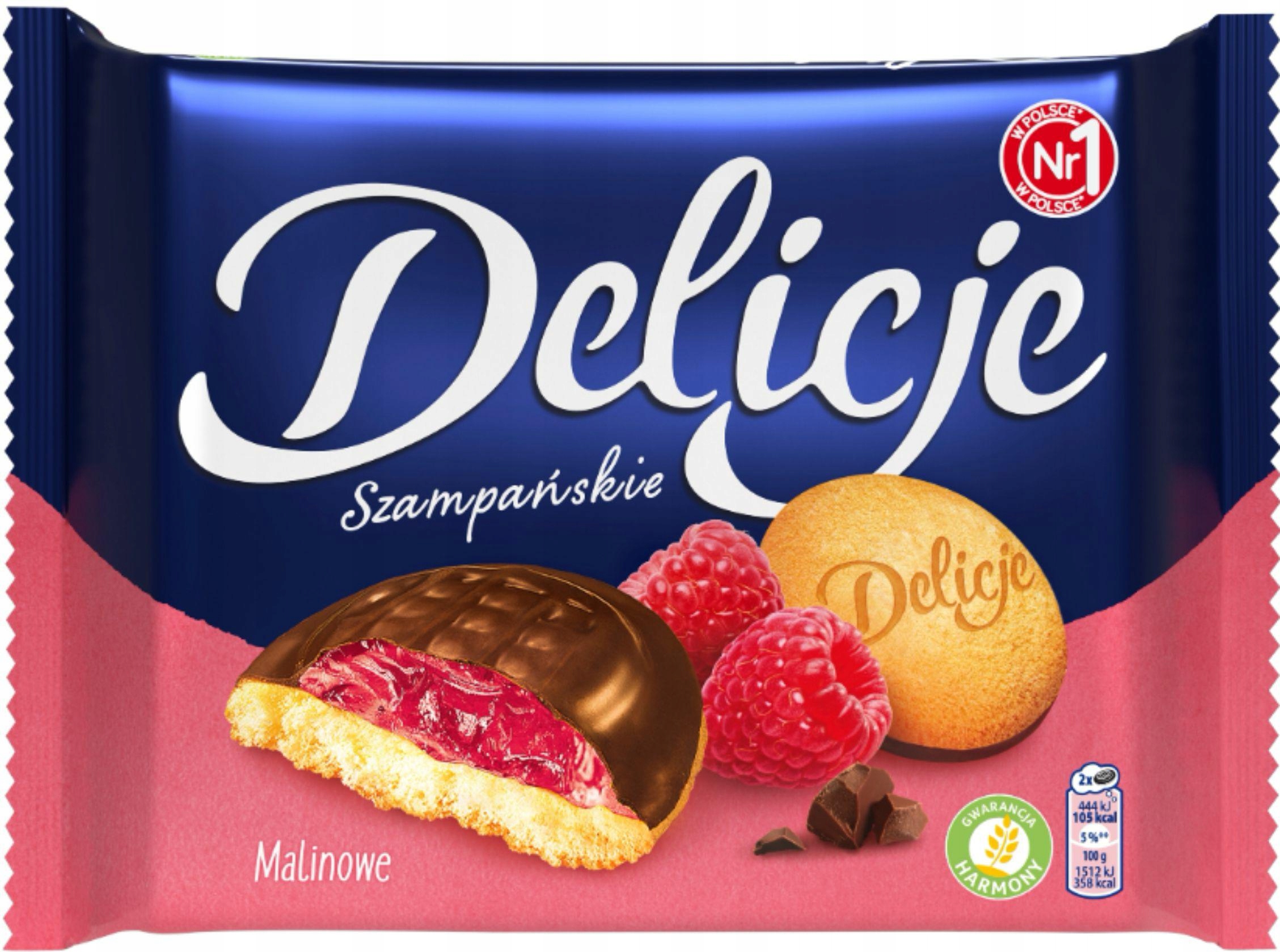 10 Sztuk Delicje 294G Szampańskie Malinowe