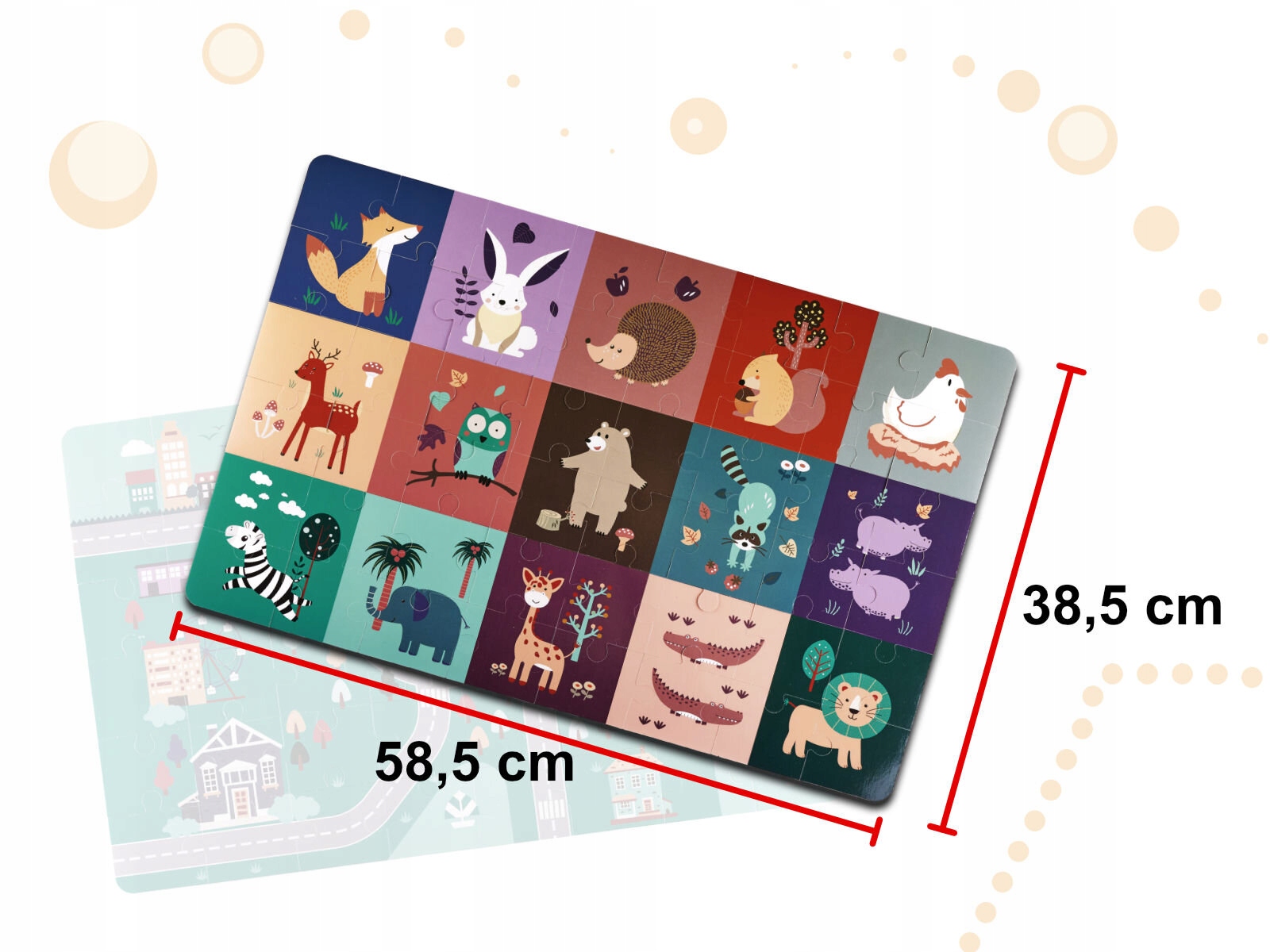 Klocki drewniane i puzzle w wiaderku 181 elementów Rodzaj zestaw