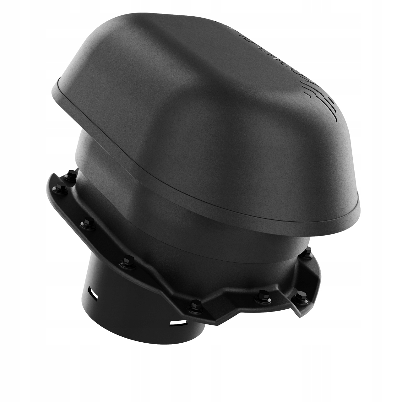 Větrací komín fi125 Trapez T14 Černý 9005