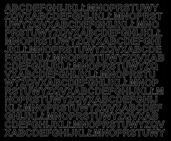 Litery samoprzylepne 1 cm naklejki z folii czarne