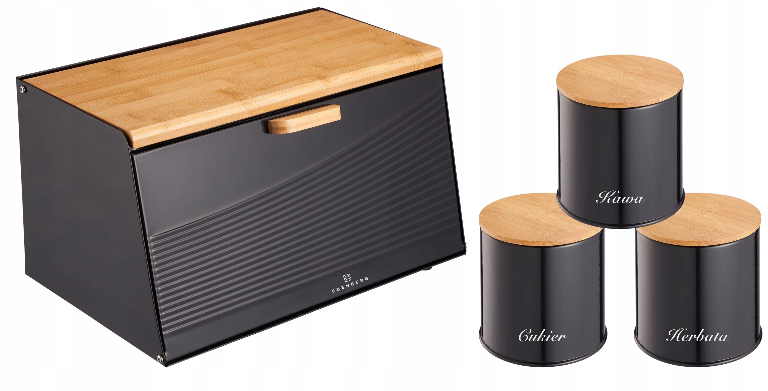 

Chlebak Zestaw 3 Pojemniki kawa cukier herbata 128