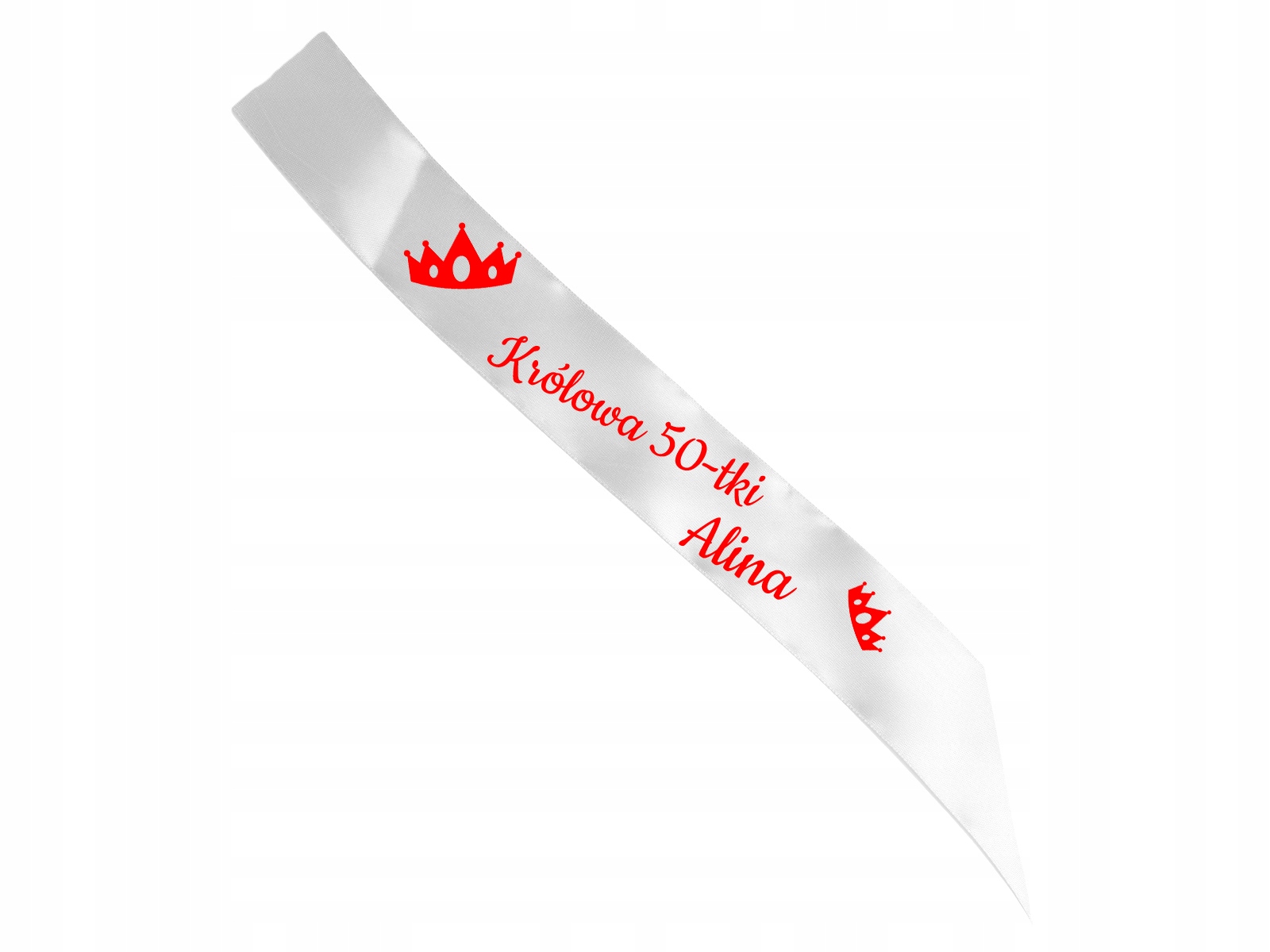 

Szarfa personalizowana na 50 urodziny swoje imię